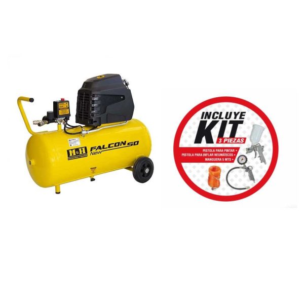 COMPRESOR DE AIRE 50LT 2 HP 220V C/KIT - Imagen 2