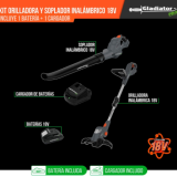 KIT ORILLADORA Y SOPLADOR INALAMBRICA 18v 1BAT - Imagen 2