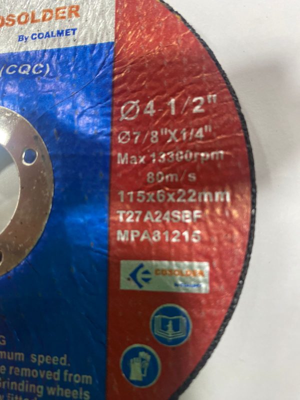 DISCO DESBASTE ECOSOLDER 4 1/2 METAL - Imagen 2